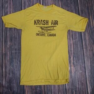 Vintage Krash Air Shirt Mens Medium Floatplane Graphic Ontario Canada 70s 80s